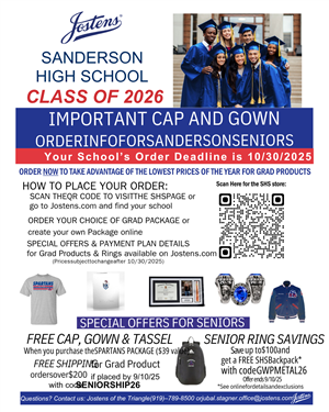 Grad product flyer. All information is also typed on this page.